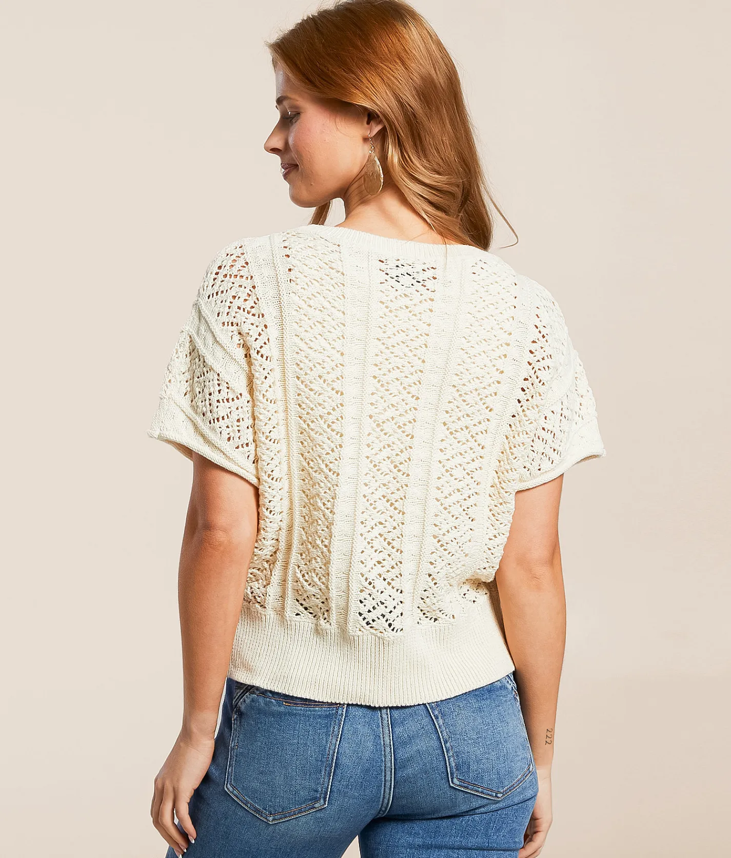 Tops | Daytrip Mixed Stitch Sweater Cream