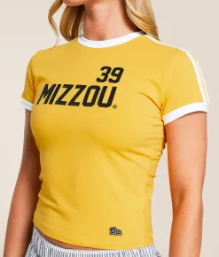 Tops | HYPE AND VICE Mizzou Tigers Baby Cropped T-Shirt Mustard