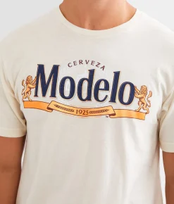 Ripple Junction® Modelo Bottles T-Shirt Natural Hot