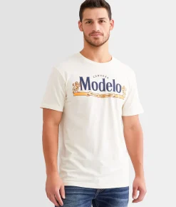 Ripple Junction® Modelo Bottles T-Shirt Natural Hot