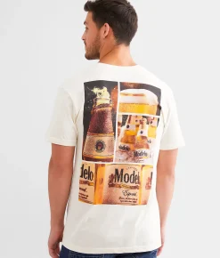 Ripple Junction® Modelo Bottles T-Shirt Natural Hot