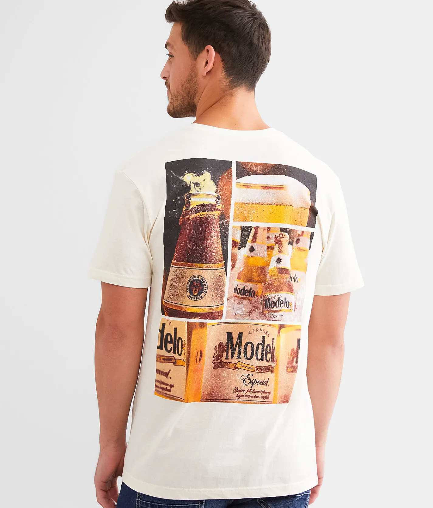 Ripple Junction® Modelo Bottles T-Shirt Natural Hot