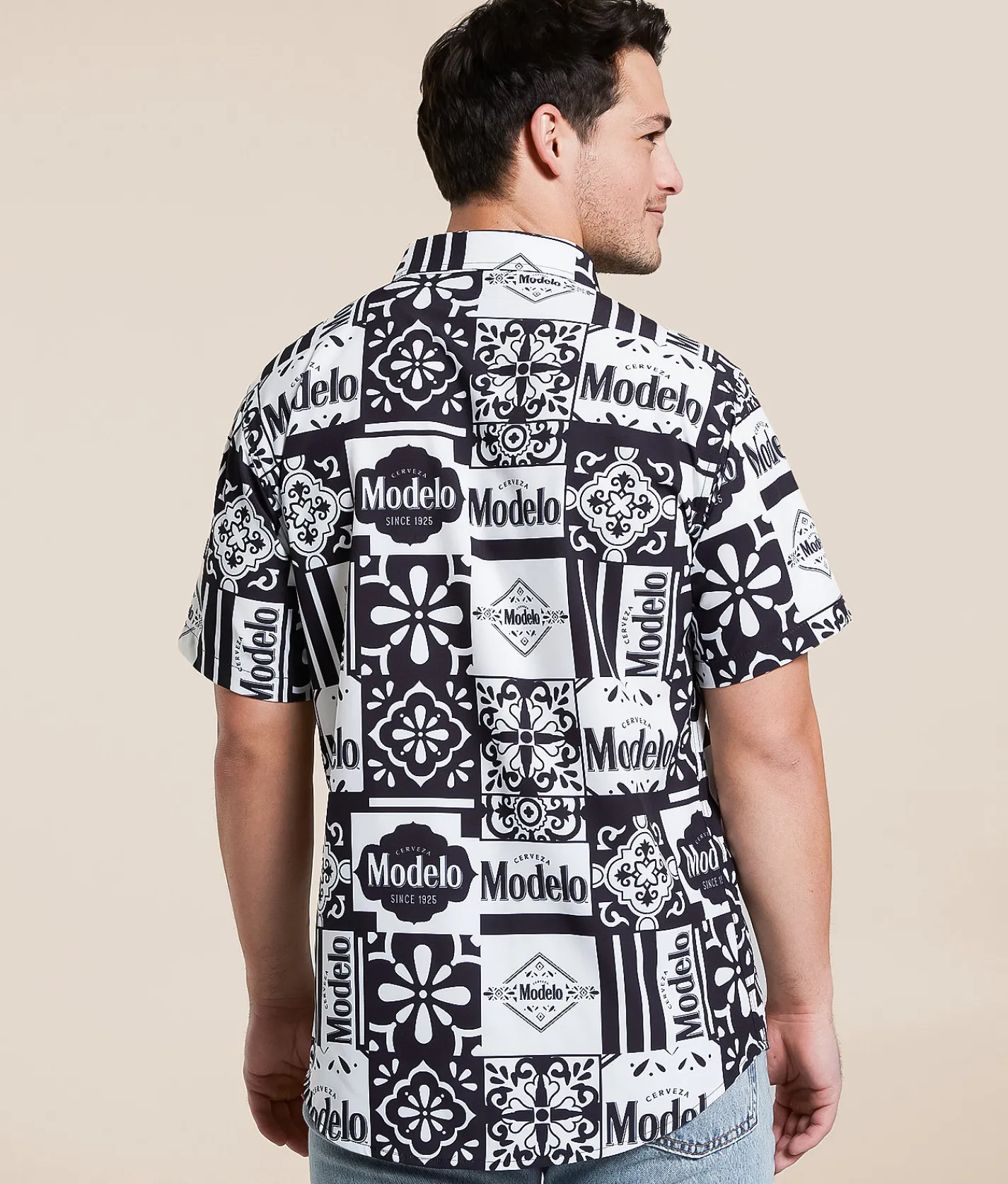 Tops | Bioworld Modelo Contrast Stretch Shirt White