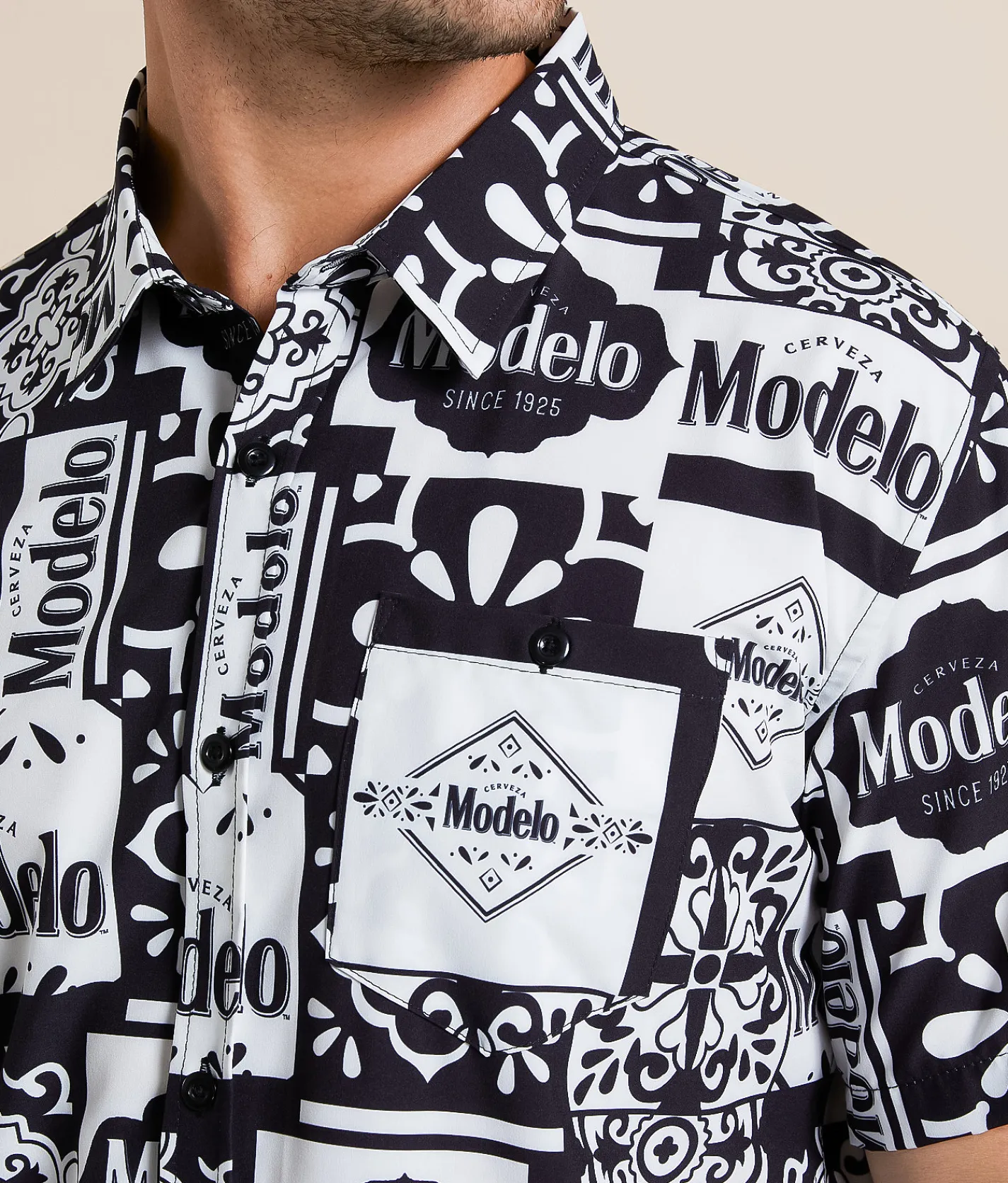 Tops | Bioworld Modelo Contrast Stretch Shirt White