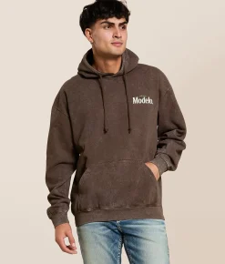 Tops | Changes Modelo Cowboy Rope Hooded Sweatshirt Brown Mineral Wash