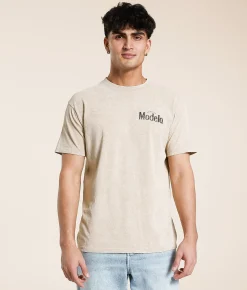 Changes Modelo Cowboy Rope T-Shirt Beige Mineral Wash New