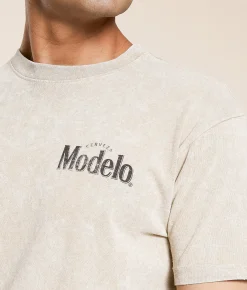 Graphic T-Shirts | Changes Modelo Cowboy Rope T-Shirt Beige Mineral Wash
