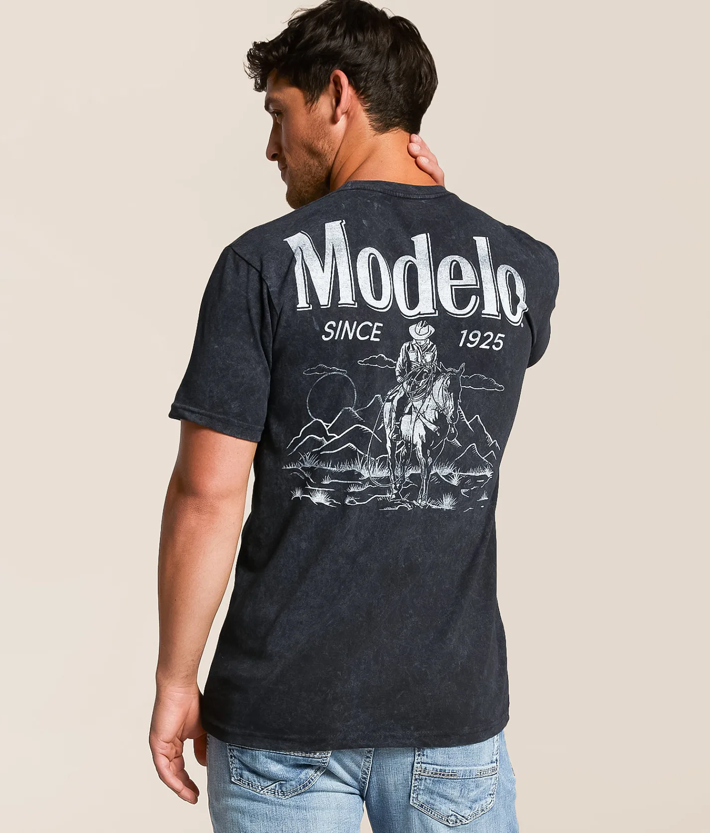 Tops|Graphic T-Shirts | Changes Modelo Cowboy Sunshine T-Shirt Black Mineral Wash