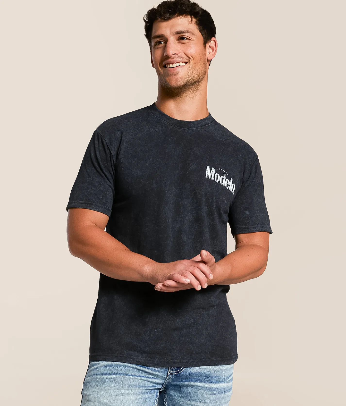 Tops|Graphic T-Shirts | Changes Modelo Cowboy Sunshine T-Shirt Black Mineral Wash