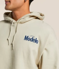 JEDCo Modelo Cow Skull Hooded Sweatshirt Sand