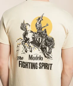 Graphic T-Shirts | JEDCo Modelo Fighting Spirit Bronco T-Shirt Sand