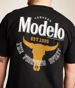 Tops|Graphic T-Shirts | tee luv Modelo Fighting Spirit T-Shirt Black