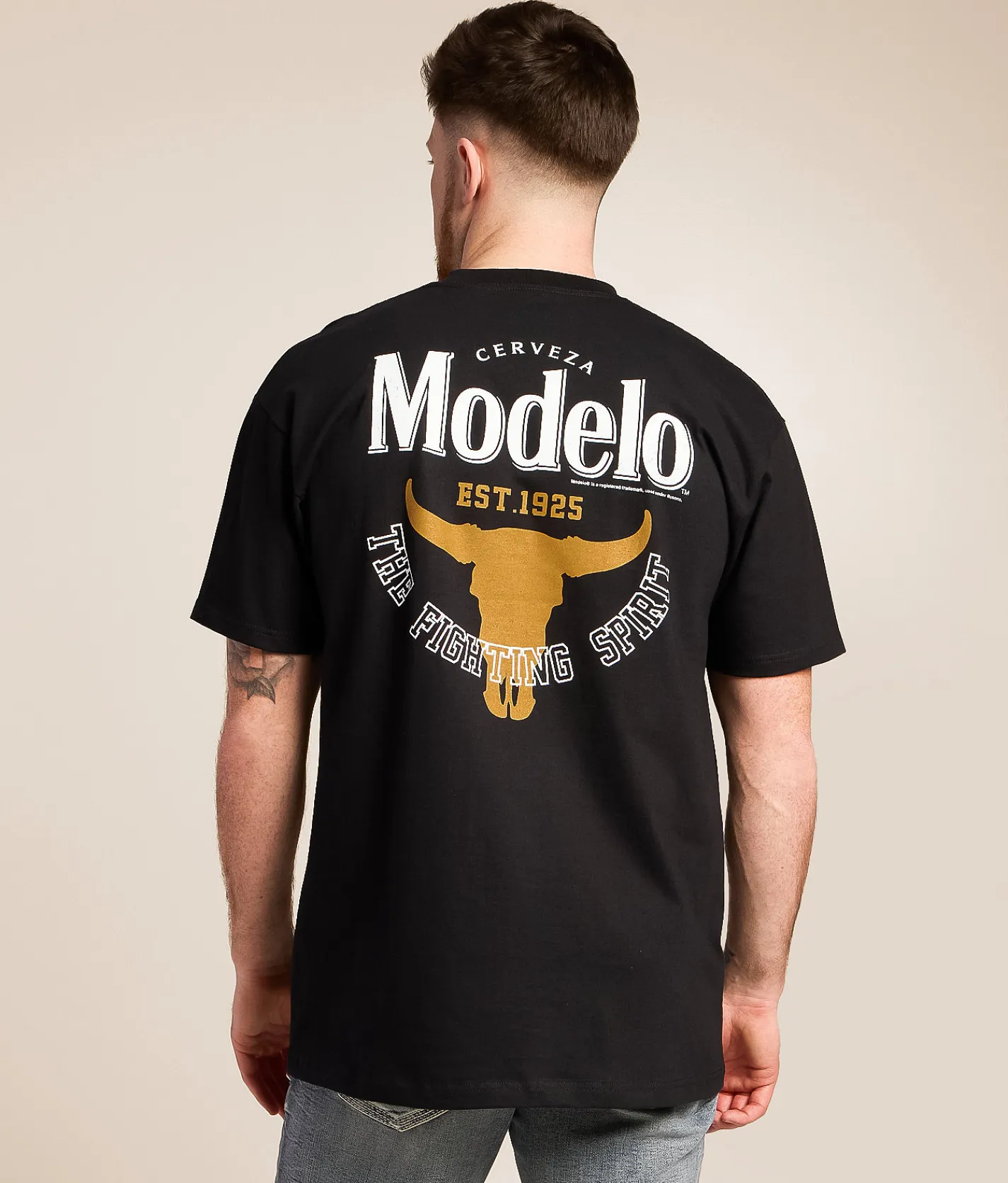Tops|Graphic T-Shirts | tee luv Modelo Fighting Spirit T-Shirt Black