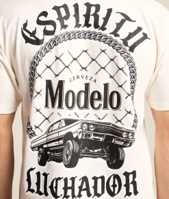 Graphic T-Shirts | Ripple Junction® Modelo Low Rider T-Shirt Vintage White