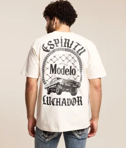 Graphic T-Shirts | Ripple Junction® Modelo Low Rider T-Shirt Vintage White