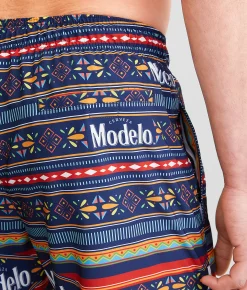 Bottoms|Swimwear | Bioworld Modelo Striped Swim Trunks Navy