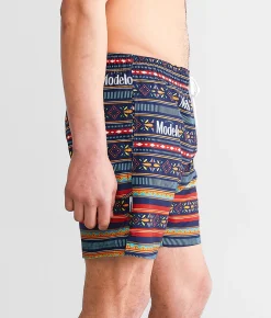 Bottoms|Swimwear | Bioworld Modelo Striped Swim Trunks Navy
