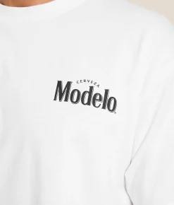 Tops|Graphic T-Shirts | tee luv Modelo Sugar Skull T-Shirt White
