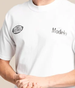 Tops|Graphic T-Shirts | tee luv Modelo Tradition T-Shirt White