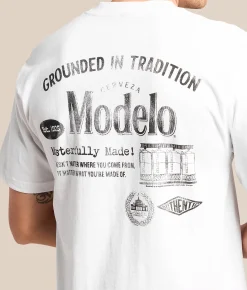 Tops|Graphic T-Shirts | tee luv Modelo Tradition T-Shirt White