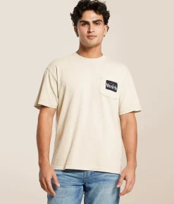 Changes Modelo Vintage Label T-Shirt Natural Outlet