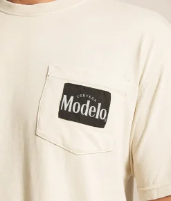 Changes Modelo Vintage Label T-Shirt Natural Outlet