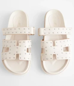 Shoes | Mata Modish Studded Sandal Nude