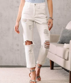 Jeans|Bottoms | Bridge by GLY Mom Jean Porcelain
