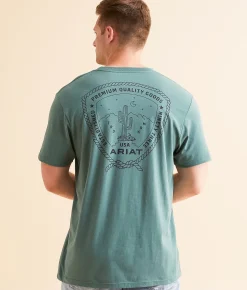 Graphic T-Shirts | Ariat Monoline Western T-Shirt Silver Pine
