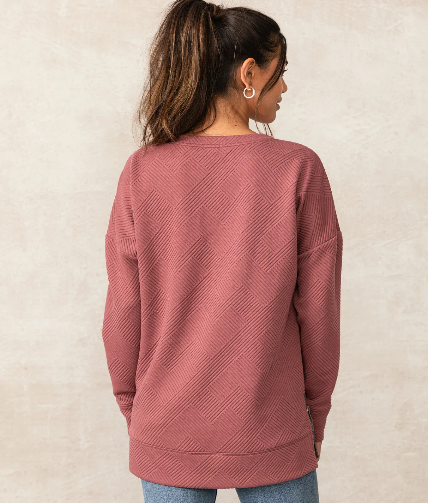 Buckle Black Monroe Chevron Pullover Light Taupe Outlet