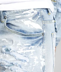 Smoke Rise® Montauk Taper Stretch Jean Montauk Blue