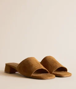 Shoes | Steve Madden Montgomery Heeled Sandal Chestnut Suede