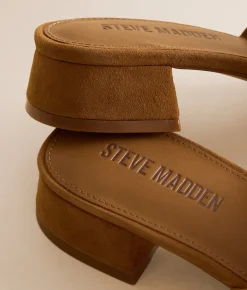 Shoes | Steve Madden Montgomery Heeled Sandal Chestnut Suede