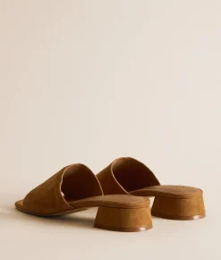 Shoes | Steve Madden Montgomery Heeled Sandal Chestnut Suede