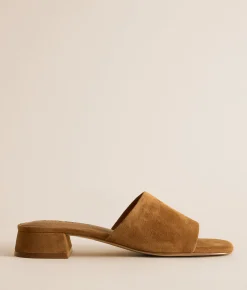 Shoes | Steve Madden Montgomery Heeled Sandal Chestnut Suede