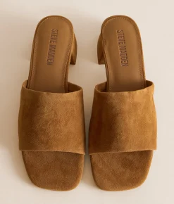 Shoes | Steve Madden Montgomery Heeled Sandal Chestnut Suede