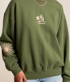 Tops | Billabong Moody Oversized Pullover Luv Army