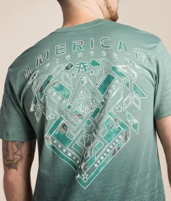 Tops | American Fighter Morada T-Shirt Gray Mist Trellis