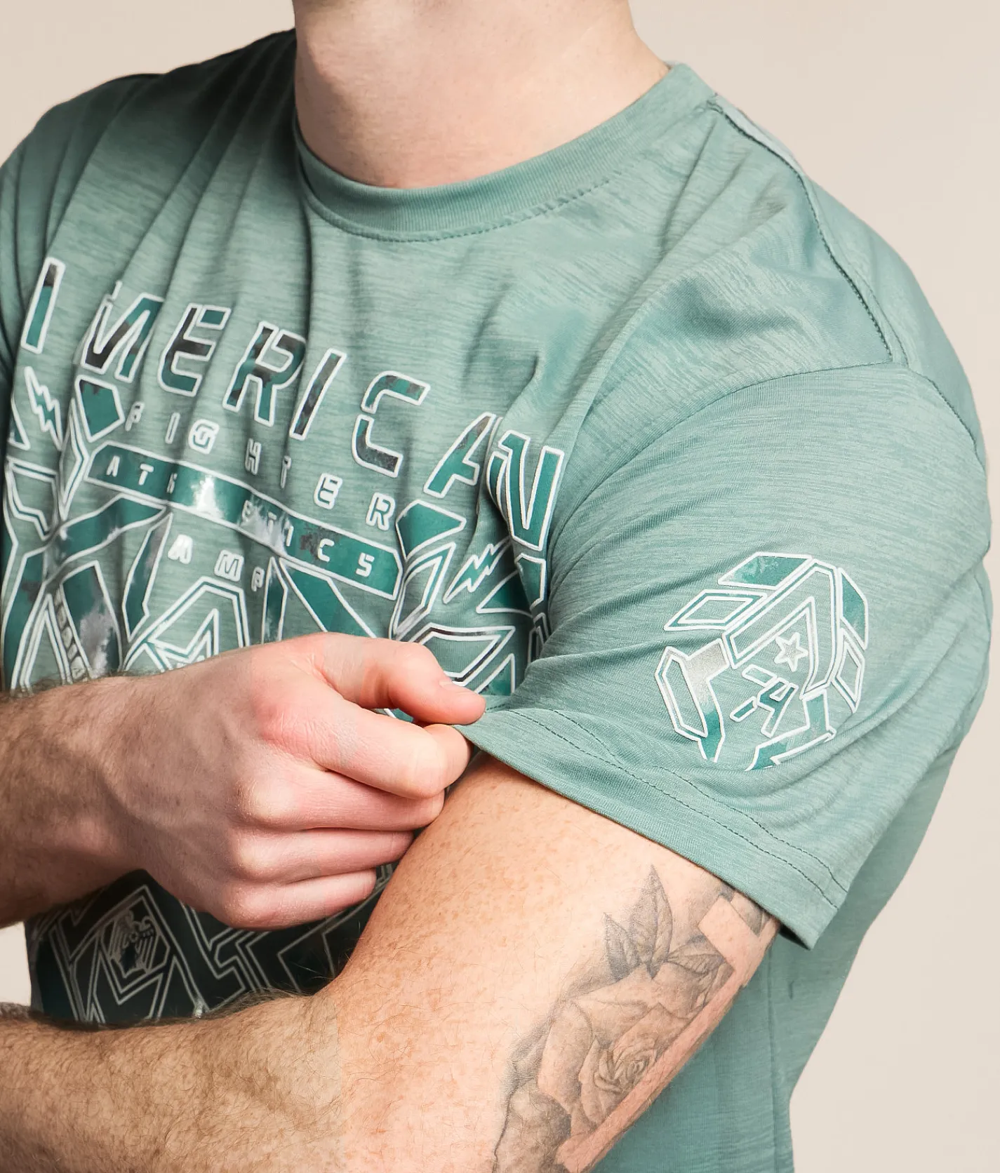 Tops | American Fighter Morada T-Shirt Gray Mist Trellis