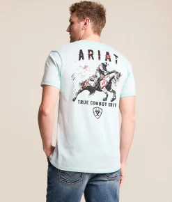 Tops | Ariat More Cowboy Thank You T-Shirt Quiet Tide