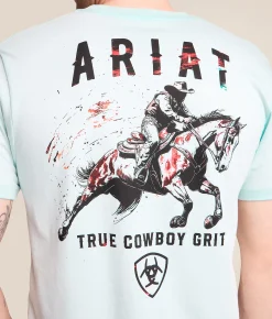 Tops | Ariat More Cowboy Thank You T-Shirt Quiet Tide