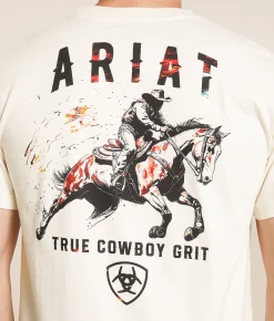 Tops|Graphic T-Shirts | Ariat More Cowboy Than You Antique White