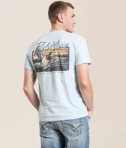 Tops|Graphic T-Shirts | Fieldstone Morning Flight T-Shirt Chambray