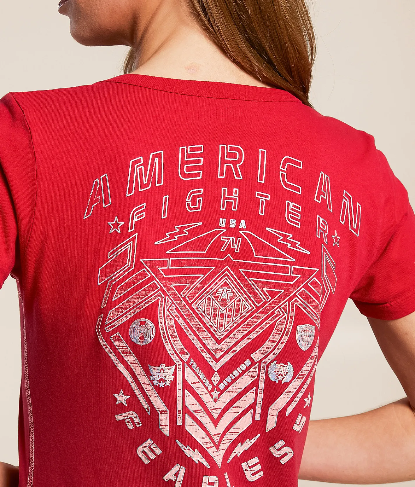 American Fighter Morrow T-Shirt Lollipop Burgundy Dip Dye Clearance