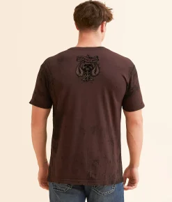 Affliction Mortal Suit T-Shirt Deep Mahogany Online