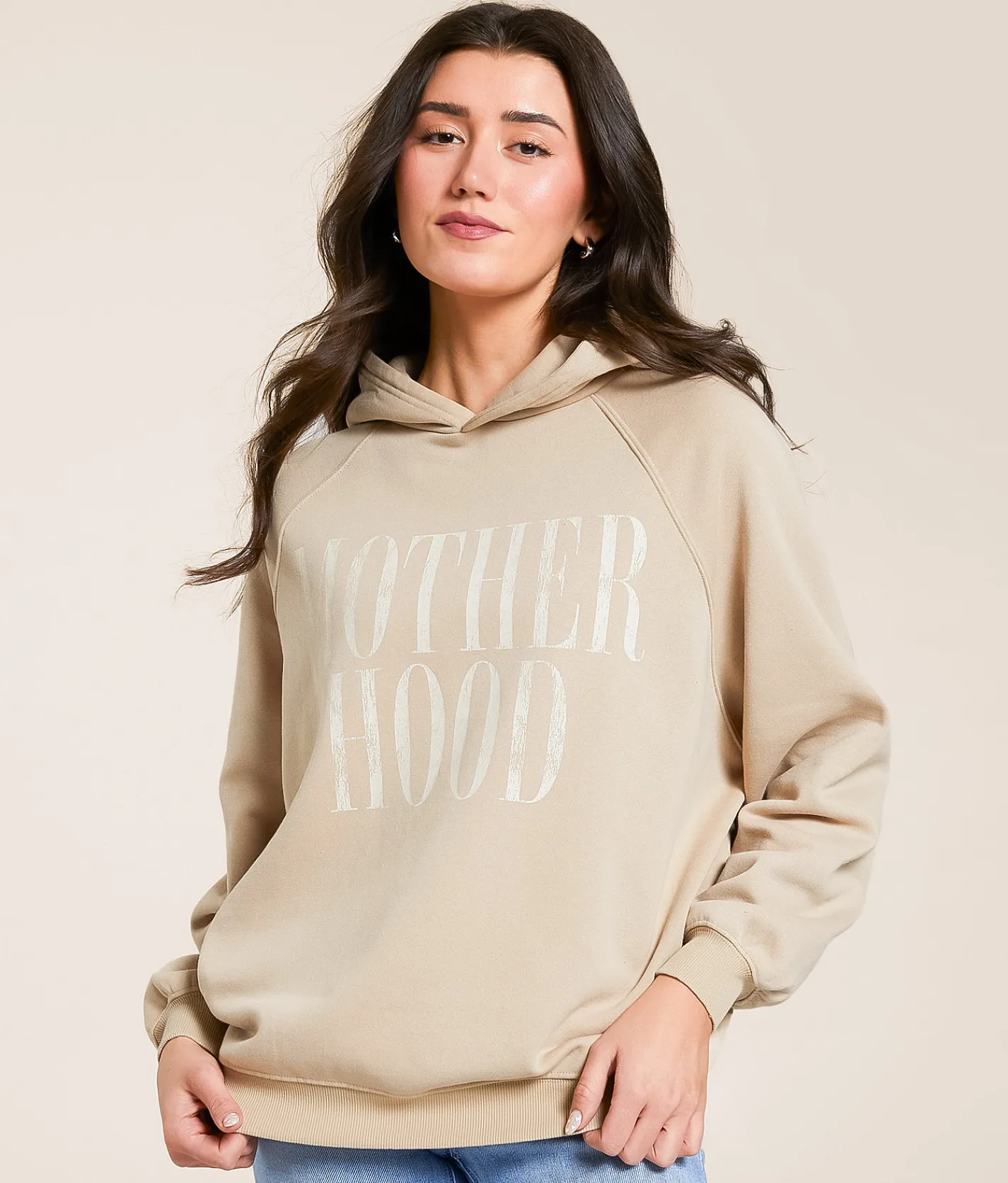 Tops | Goodie Two Sleeves Motherhood Hooded Sweatshirt Humus