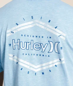 Graphic T-Shirts | Hurley Motion T-Shirt White Blue Heroic