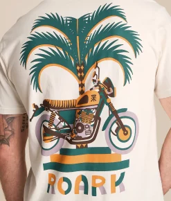 Roark Moto Palm T-Shirt Off White Discount