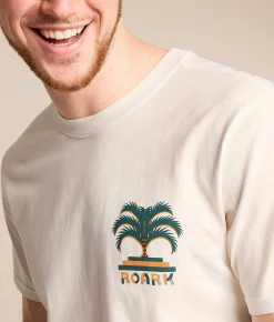 Roark Moto Palm T-Shirt Off White Discount