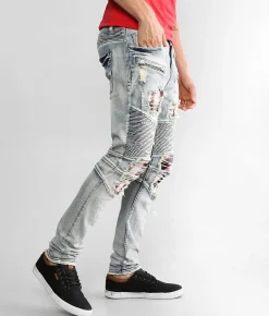 Sale Jeans|Bottoms | PREME Moto Skinny Stretch Jean Indigo